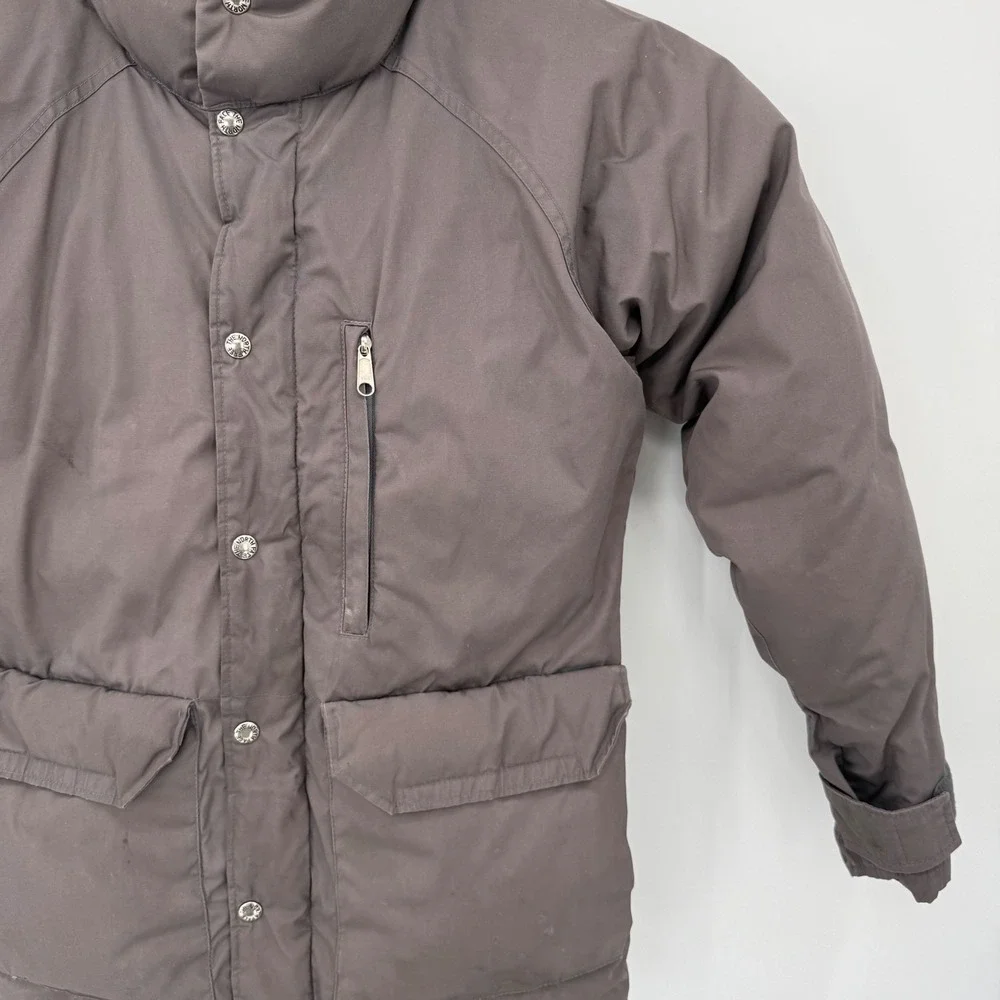 The North Face Puffer Jacket Mens S Brown Vintage No Hood Goose Down USA Made